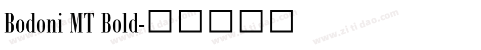 Bodoni MT Bold字体转换